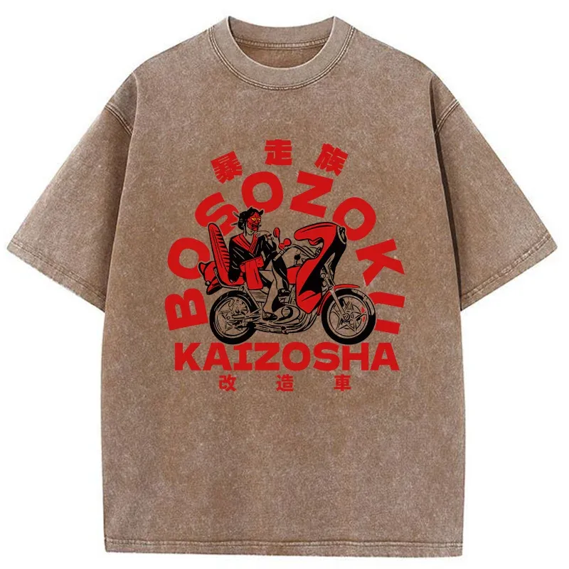 Tokyo-Tiger Bōsozoku Japanese Washed T-Shirt