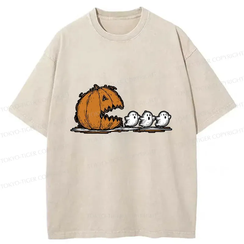 Tokyo-Tiger Halloween Game Washed T-Shirt