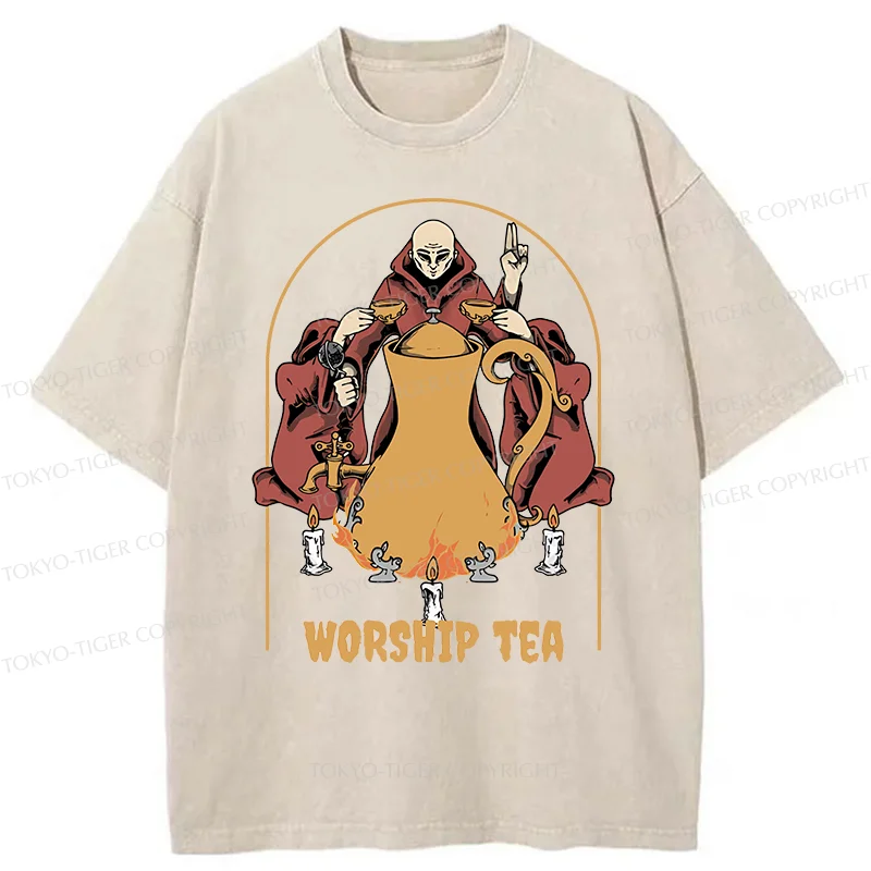 Tokyo-Tiger Tea Ceremony Washed T-Shirt