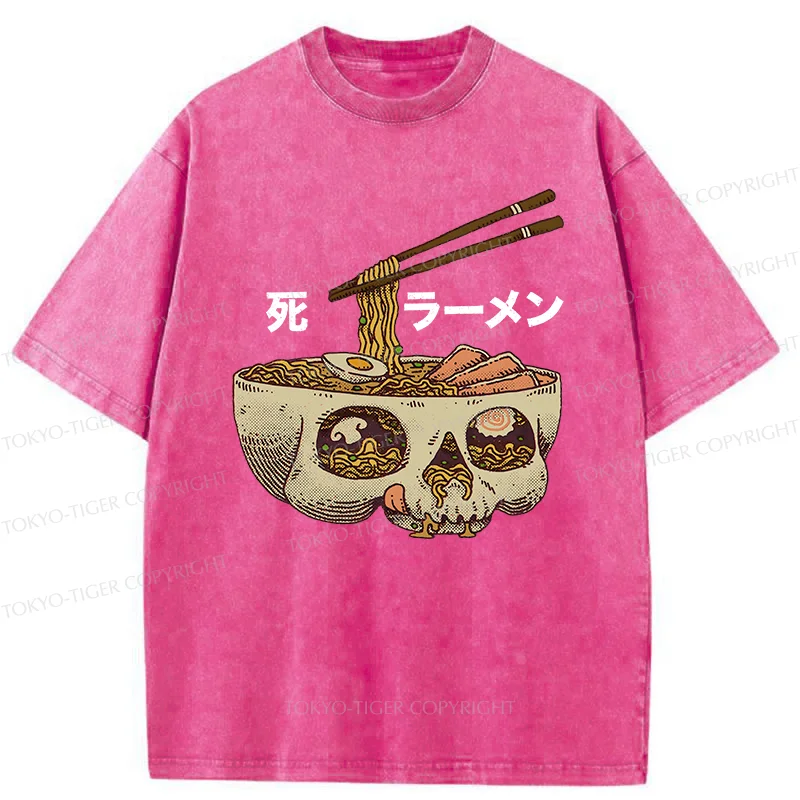 Tokyo-Tiger Skull Ramen Washed T-Shirt