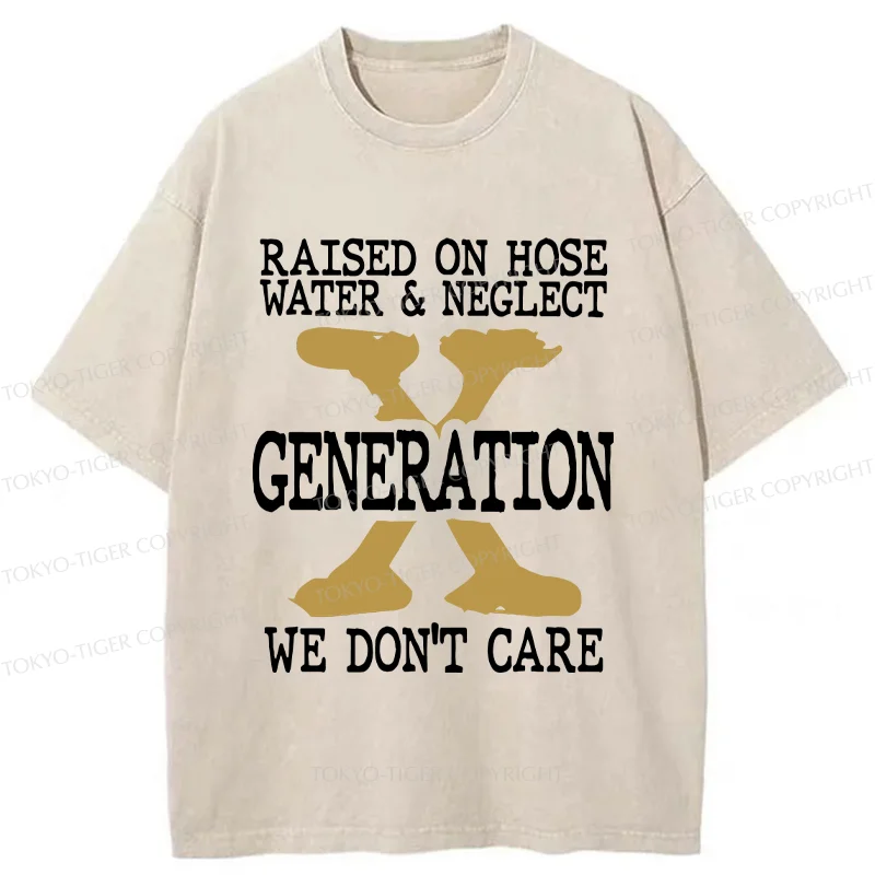 Tokyo-Tiger Generation X Funny Washed T-Shirt