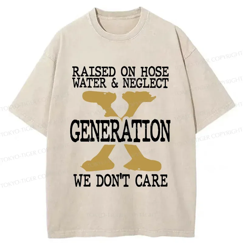 Tokyo-Tiger Generation X Funny Washed T-Shirt