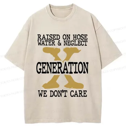 Tokyo-Tiger Generation X Funny Washed T-Shirt