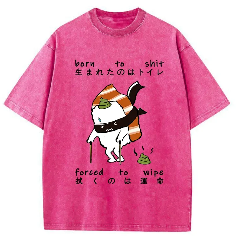 Tokyo-Tiger Sushi Forced To Wipe Washed T-Shirt