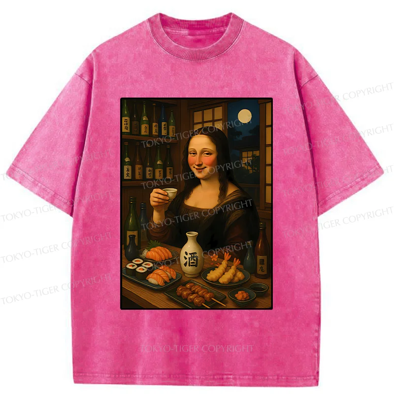 Tokyo-Tiger Drunken Mona Lisa Washed T-Shirt