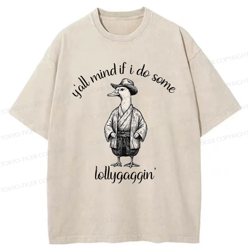 Tokyo-Tiger Stupid Samurai Goose Washed T-Shirt