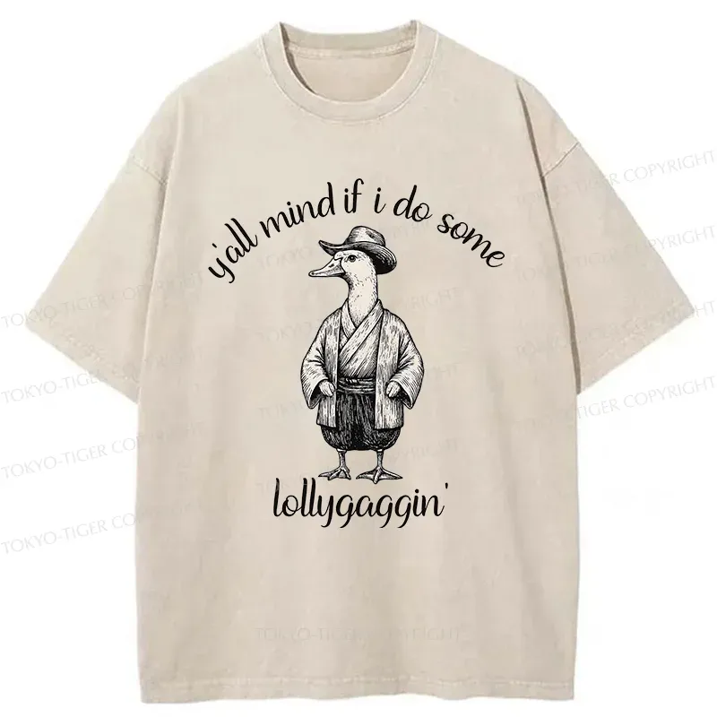 Tokyo-Tiger Stupid Samurai Goose Washed T-Shirt