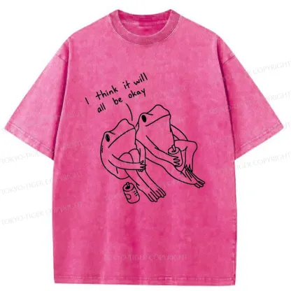 Tokyo-Tiger Frogs Talk About The Future Washed T-Shirt