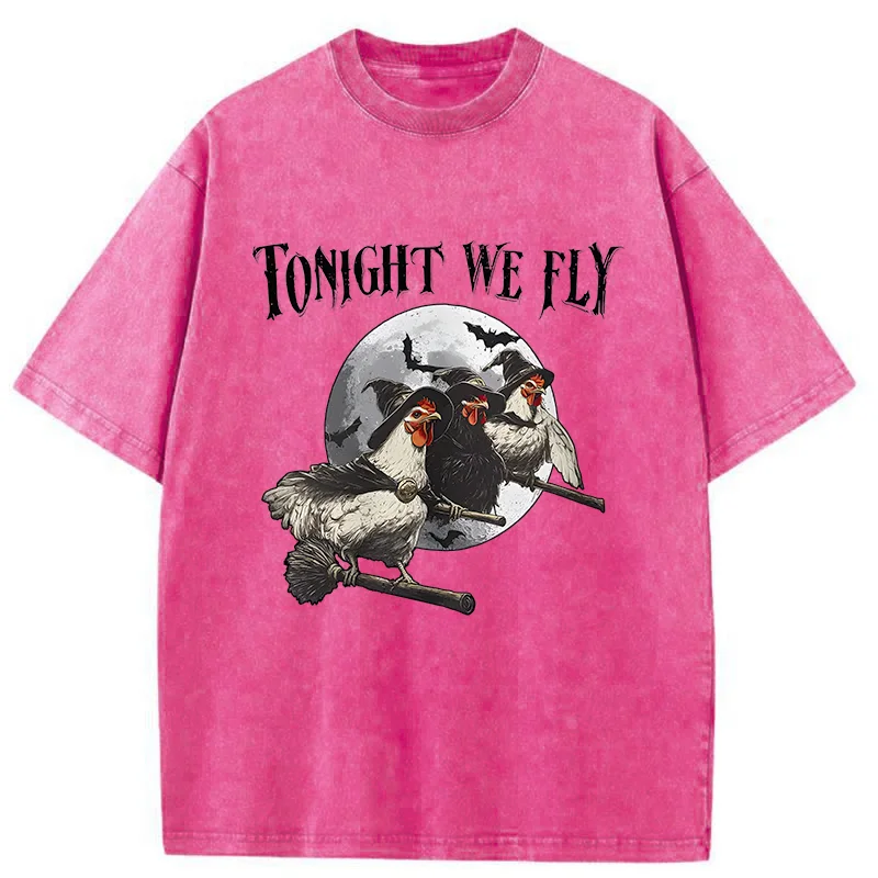 Tokyo-Tiger Magic Flying Chicken Washed T-Shirt