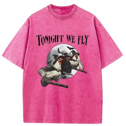 Tokyo-Tiger Magic Flying Chicken Washed T-Shirt