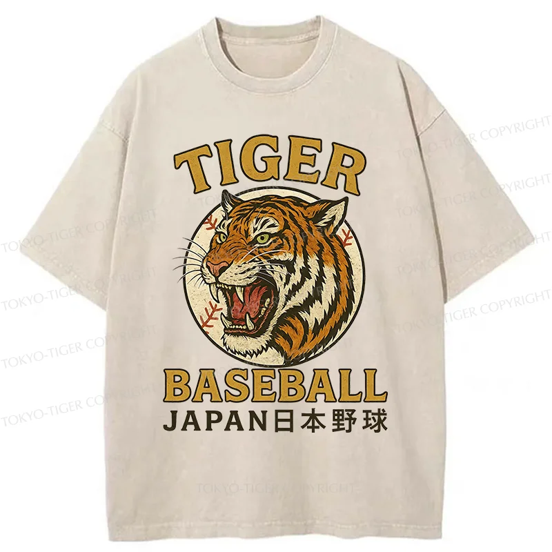 Tokyo-Tiger Osaka Japan Baseball Team Washed T-Shirt