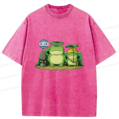 Tokyo-Tiger My Neighbor Frog Washed T-Shirt