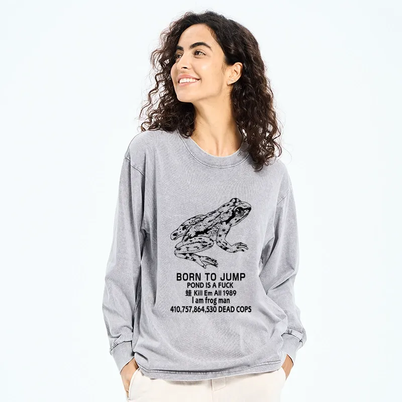 Tokyo-Tiger Born To Jump Washed Long Sleeve T-Shirt