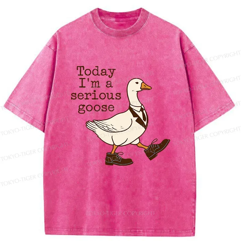 Tokyo-Tiger Working And Serious Goose Washed T-Shirt