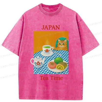 Tokyo-Tiger Japanese Afternoon Tea Washed T-Shirt