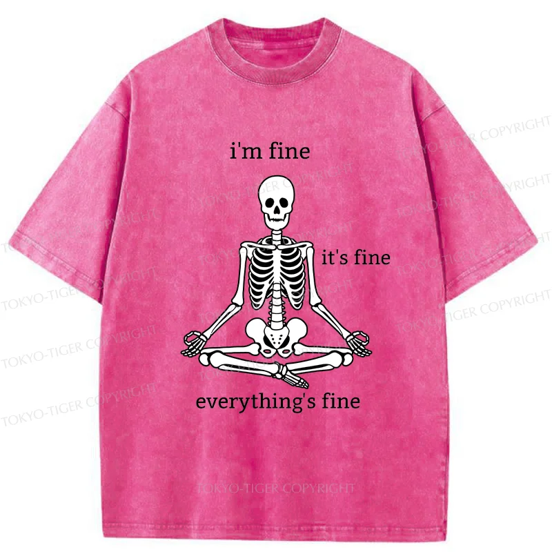 Tokyo-Tiger Heart As Calm As Water Washed T-Shirt