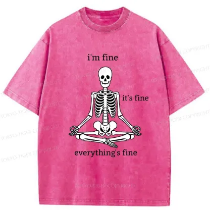 Tokyo-Tiger Heart As Calm As Water Washed T-Shirt