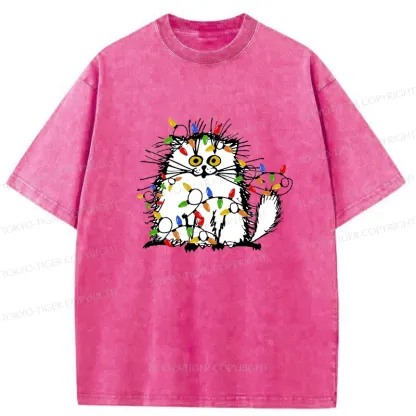 Tokyo-Tiger Kitten Is Entangled Washed T-Shirt