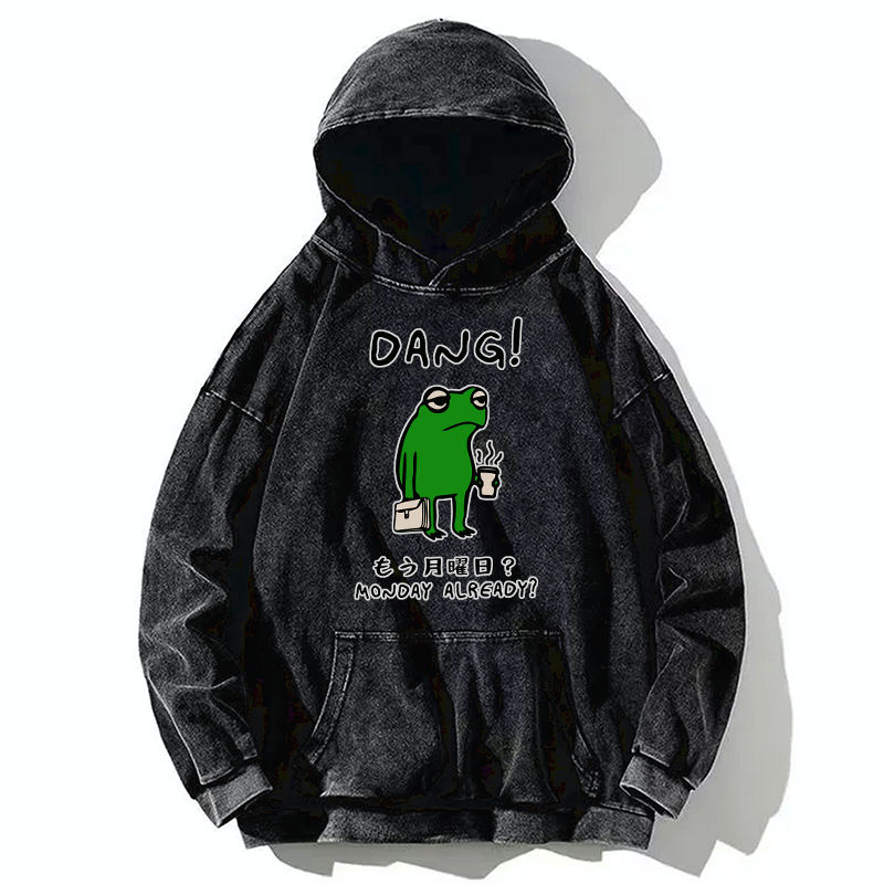 Tokyo-Tiger Is It Already Monday Washed Hoodie