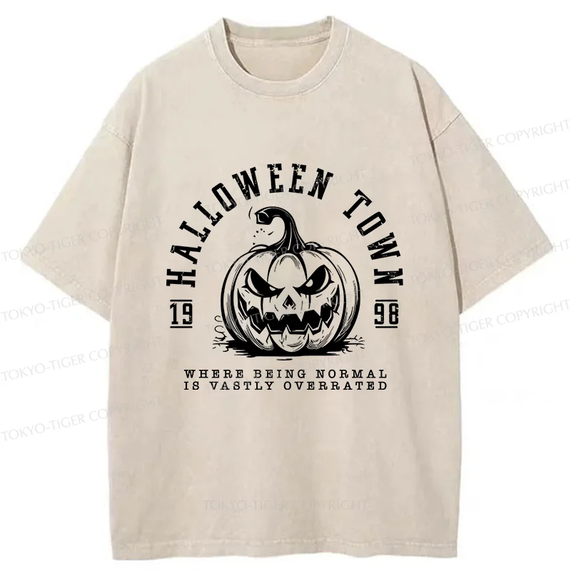 Tokyo-Tiger Halloween Pumpkin Washed T-Shirt