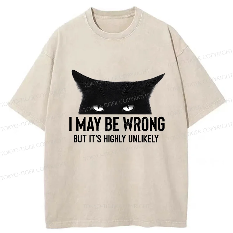 Tokyo-Tiger Cat Can Do No Wrong Washed T-Shirt