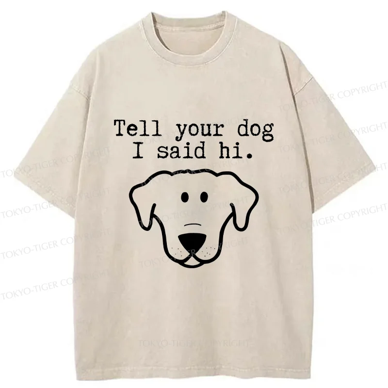 Tokyo-Tiger Friendly Greeting Washed T-Shirt