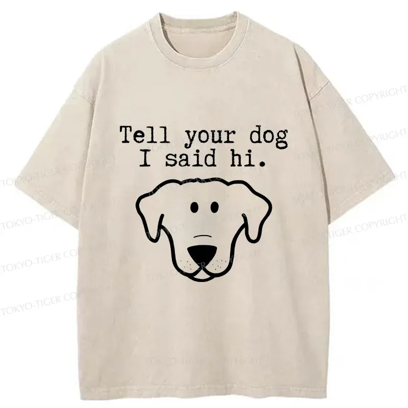 Tokyo-Tiger Friendly Greeting Washed T-Shirt