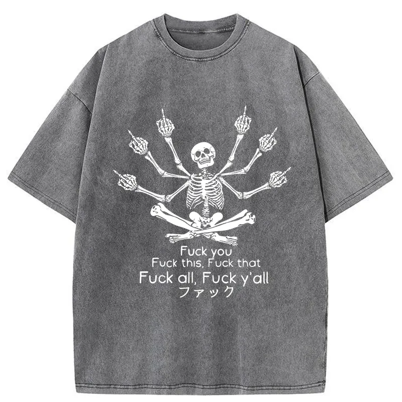 Tokyo-Tiger Fuck All The Things Washed T-Shirt