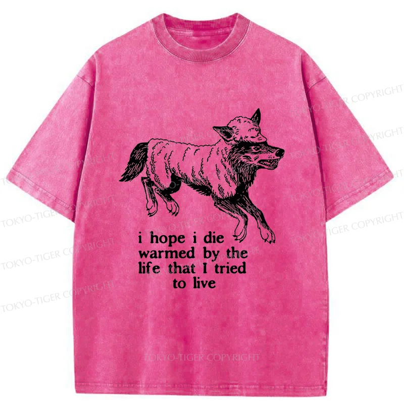 Tokyo-Tiger A Wolf In Sheep's Clothing Funny Washed T-Shirt