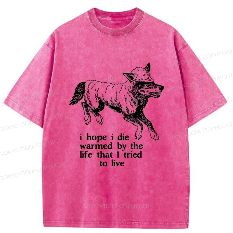 Tokyo-Tiger A Wolf In Sheep's Clothing Funny Washed T-Shirt