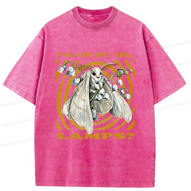 Tokyo-Tiger Funny Moth Meme Washed T-Shirt