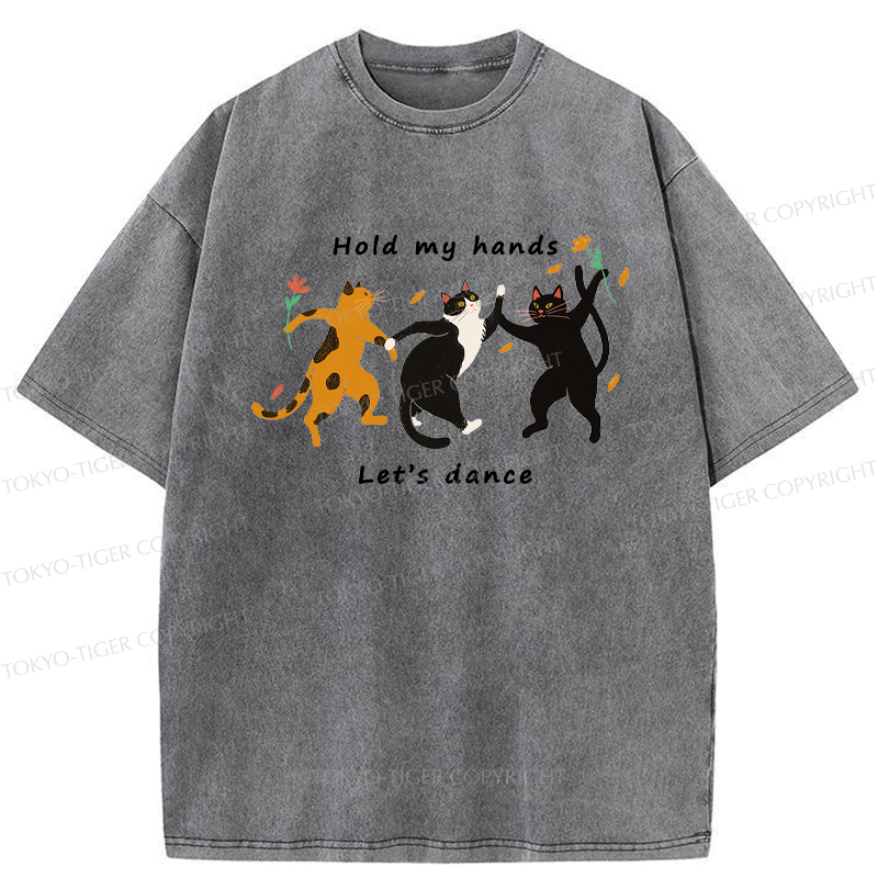 Tokyo-Tiger The Dancing Cats Washed T-Shirt