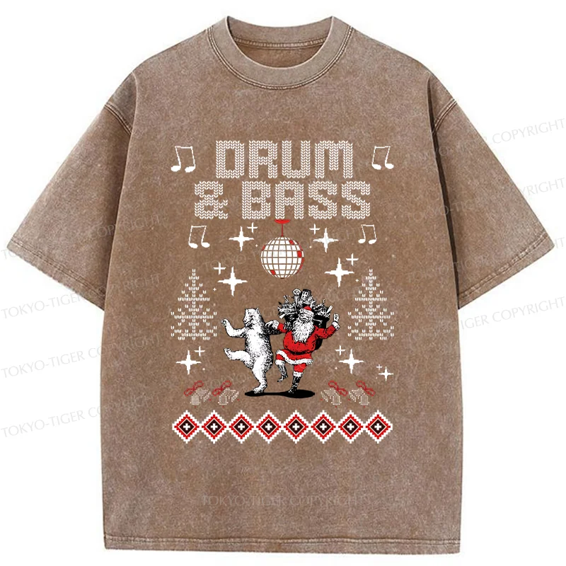 Tokyo-Tiger Christmas DNB Washed T-Shirt