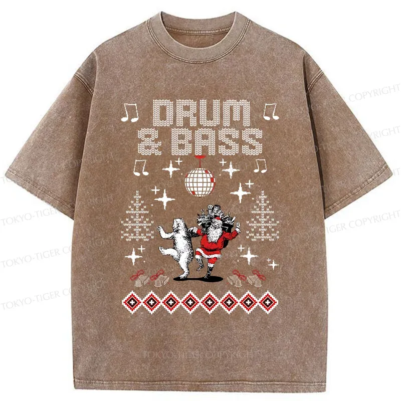 Tokyo-Tiger Christmas DNB Washed T-Shirt