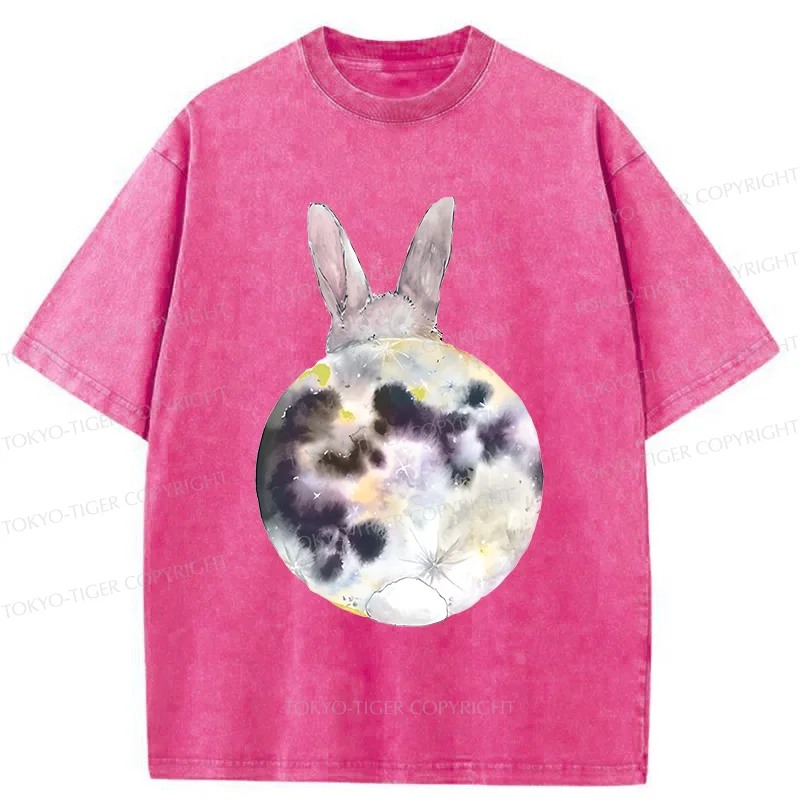 Tokyo-Tiger Moon Rabbit Washed T-Shirt