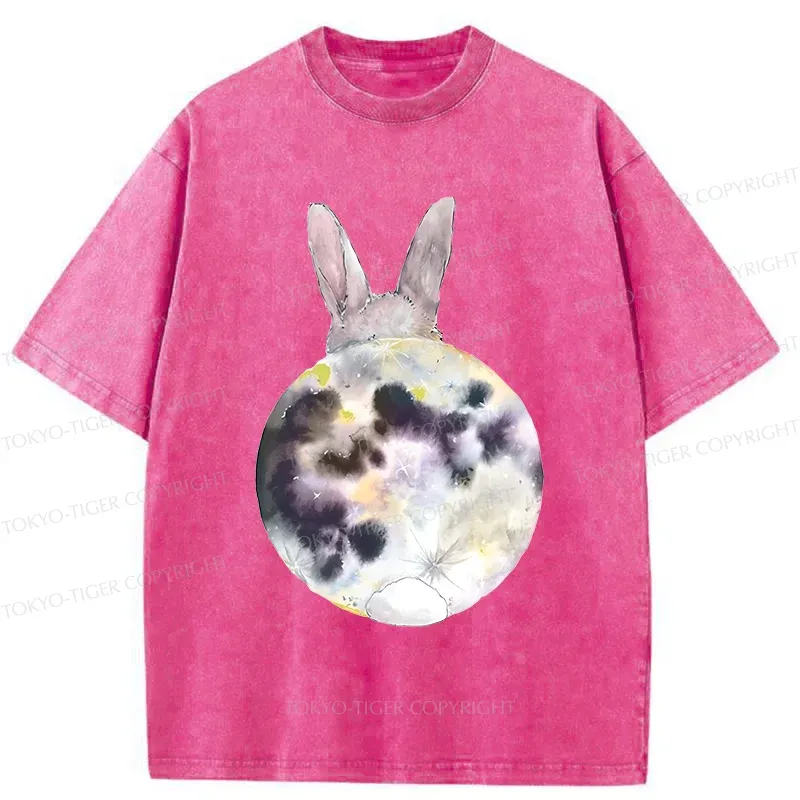 Tokyo-Tiger Moon Rabbit Washed T-Shirt