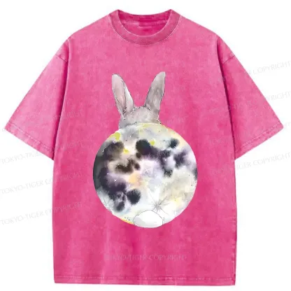 Tokyo-Tiger Moon Rabbit Washed T-Shirt