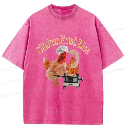 Tokyo-Tiger Chicken Fried Rice Washed T-Shirt