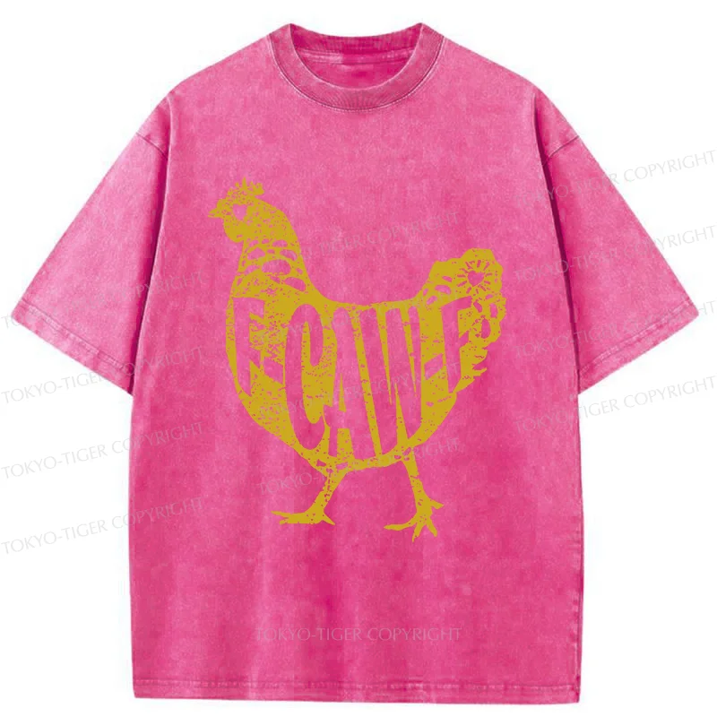 Tokyo-Tiger Cock Crows Funny Washed T-Shirt