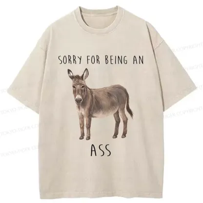 Tokyo-Tiger Funny Donkey Meme Washed T-Shirt