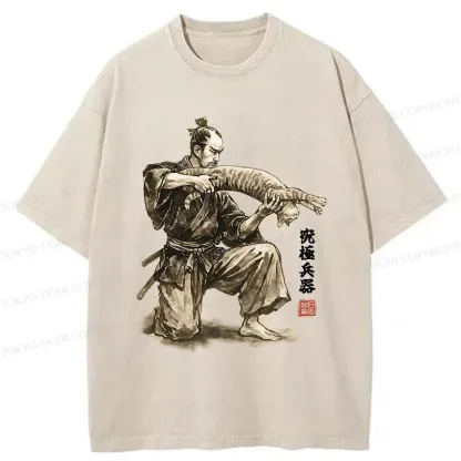 Tokyo-Tiger Ultimate Weapon Funny Washed T-Shirt