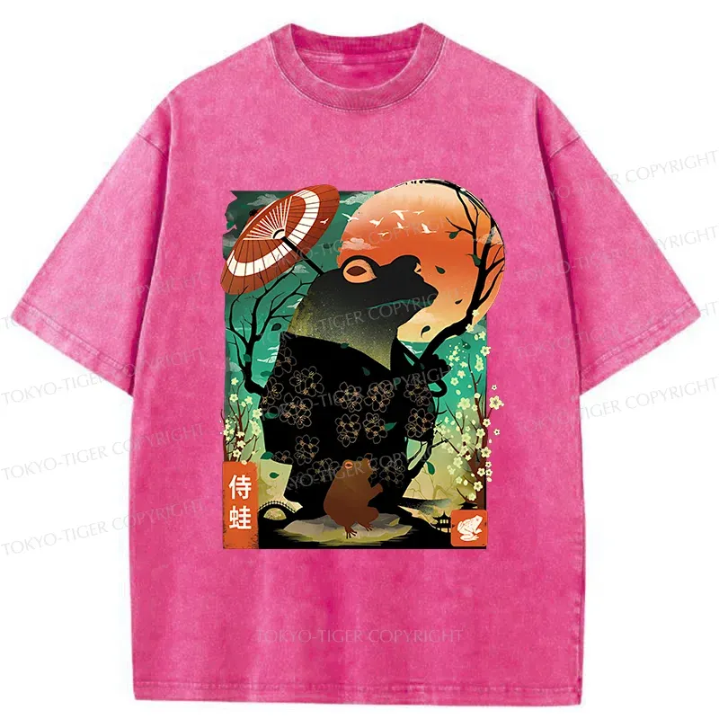 Tokyo-Tiger Japanese Frog Demon Washed T-Shirt