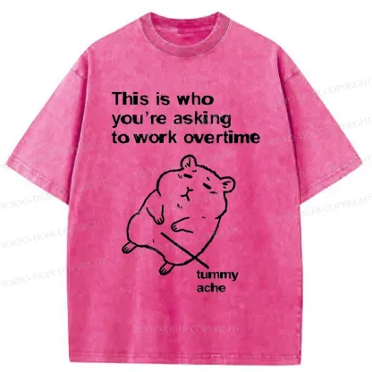 Tokyo-Tiger Overworked Hamster Washed T-Shirt