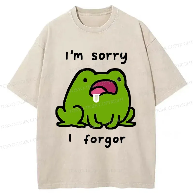 Tokyo-Tiger Frog With Bad Memory Washed T-Shirt Sale