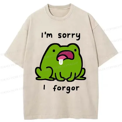 Tokyo-Tiger Frog With Bad Memory Washed T-Shirt