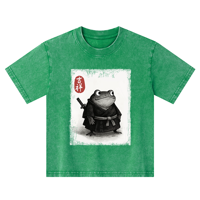 Tokyo-Tiger Blade of the Frog: A Samurai's Tale Kids Washed T-Shirt