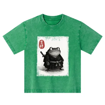 Tokyo-Tiger Blade of the Frog: A Samurai's Tale Kids Washed T-Shirt