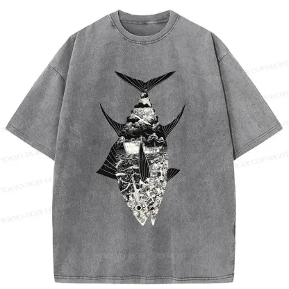 Tokyo-Tiger Tuna Art Washed T-Shirt