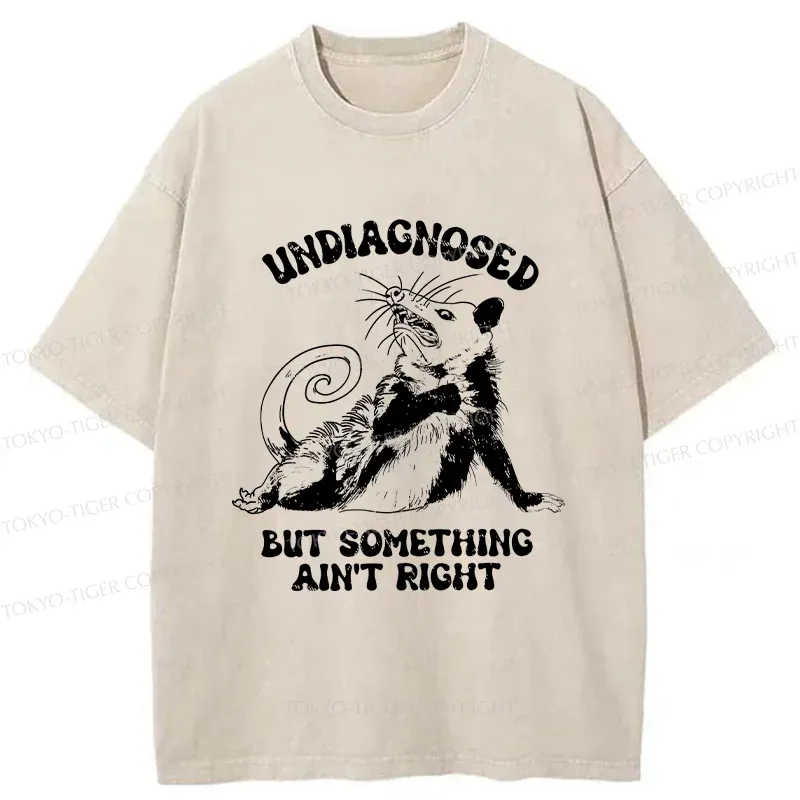 Tokyo-Tiger Undiagnosed Mental Health Opossum Washed T-Shirt