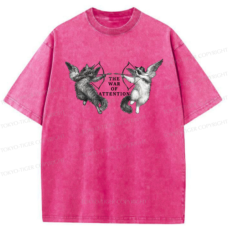 Tokyo-Tiger The War Of Attention Washed T-Shirt